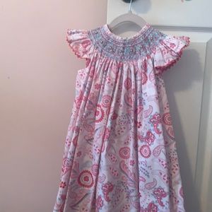Flutter Sleeve Smocked Dress